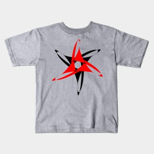 Red and Black Windmill Kids T-Shirt